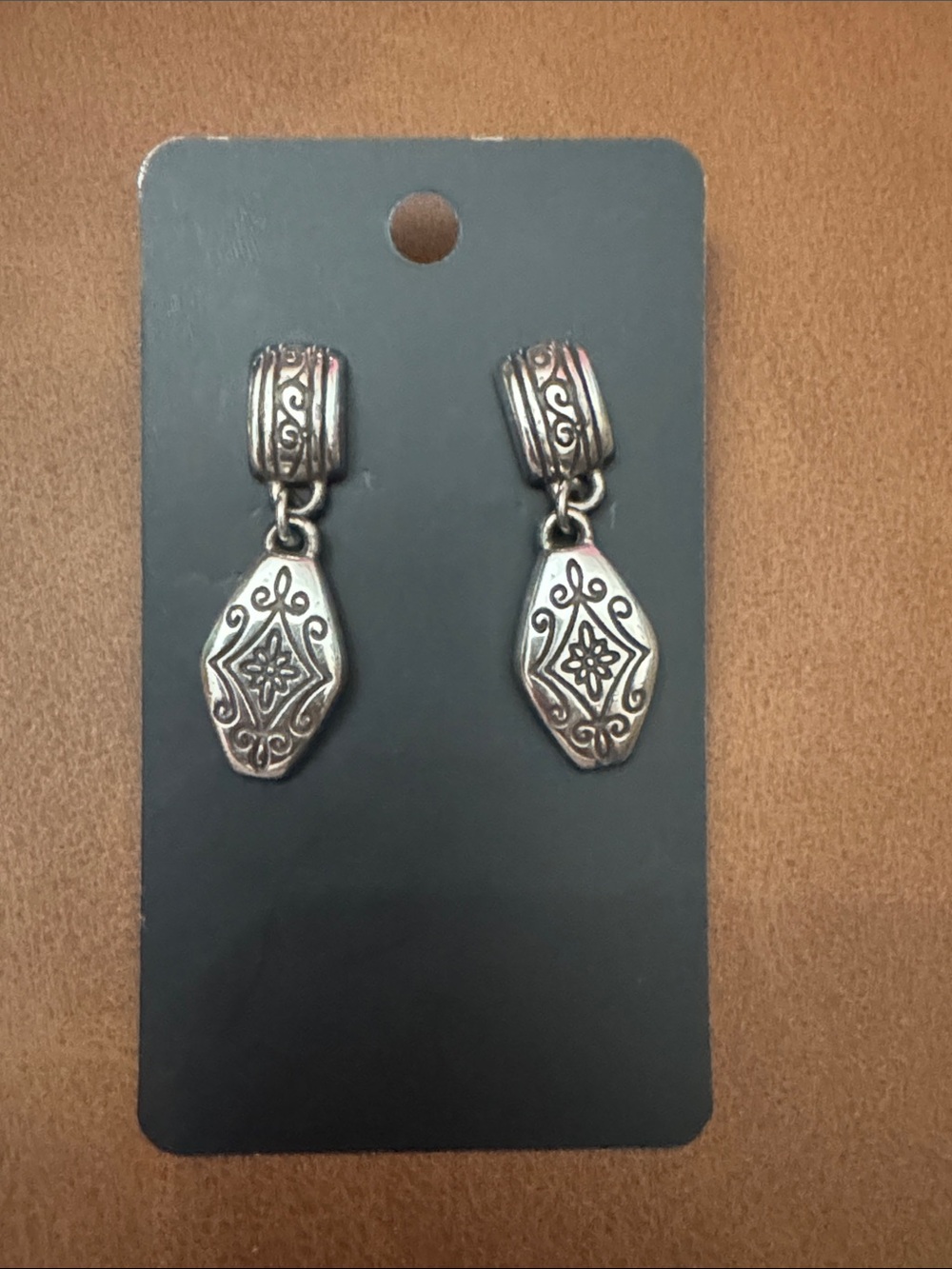 Brighton Silver Filigree Drop Earrings - Silver